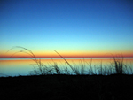 Mirror Image Sunset Rainbow with Grass
