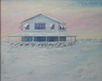 Beach House in the Snow