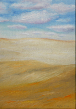 Sand dunes made of yellow sand