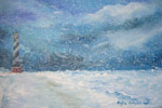 Snowstorm at Lighthouse Beach
